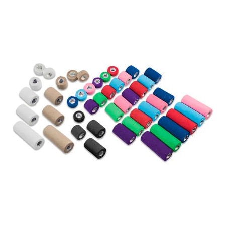 Dynarex Dynarex Sensi Wrap Self Adherent Bandage Rolls, 4inW x 5 yards, Assorted, 18 Pcs 3184